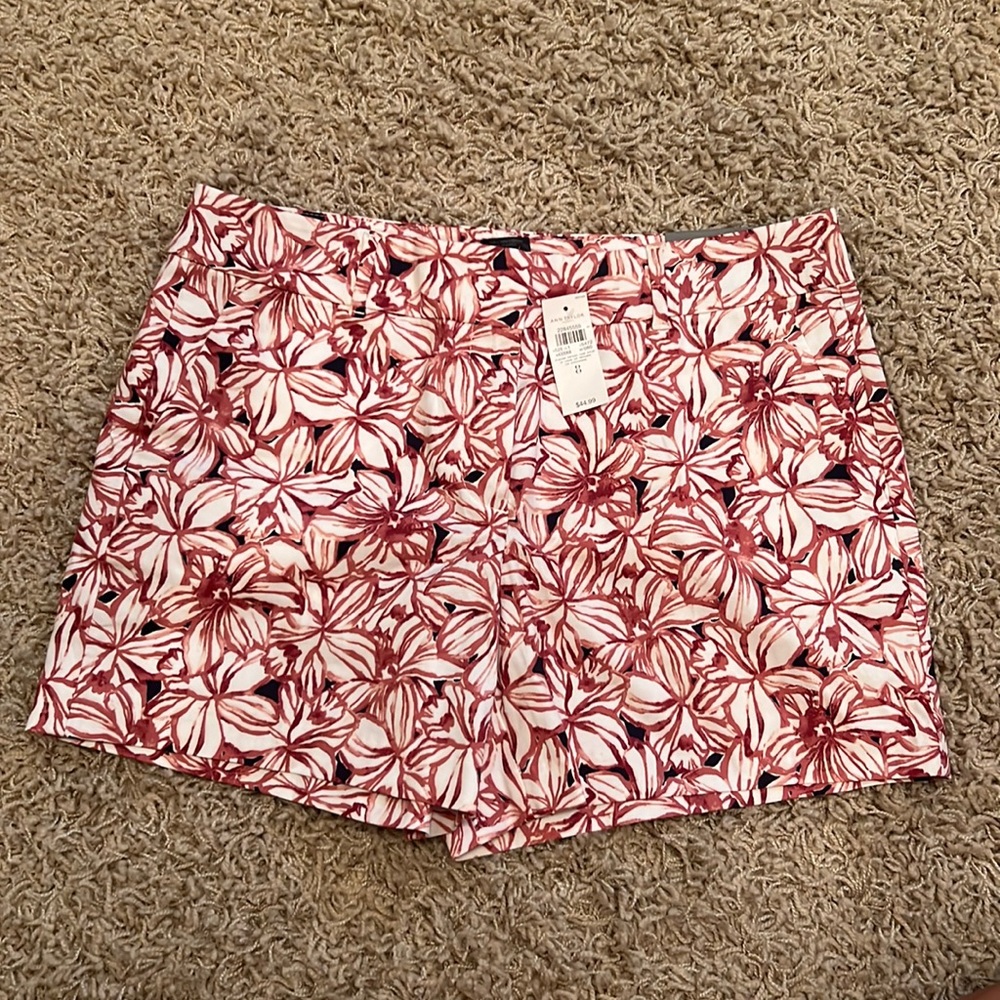 NWT Ann Taylor Hibiscus Print Shorts Size 8
